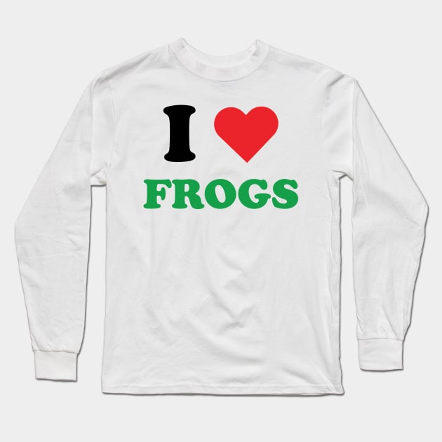 I Heart Frogs Long Sleeve T-Shirt by Shirts That Bangs